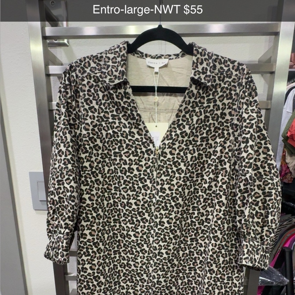 Leopard Print zipper dress